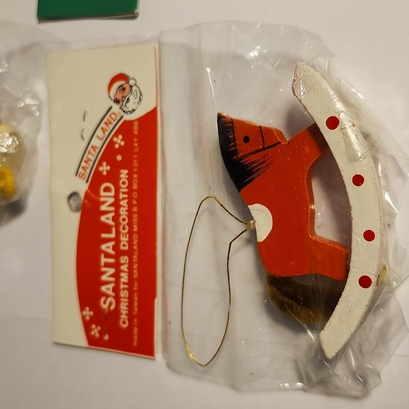 Vintage Wooden Christmas Ornaments,  Santaland - Picture 5 of 5